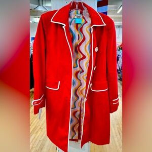 Original Vintage “Penquin” Coat / Vivid Red